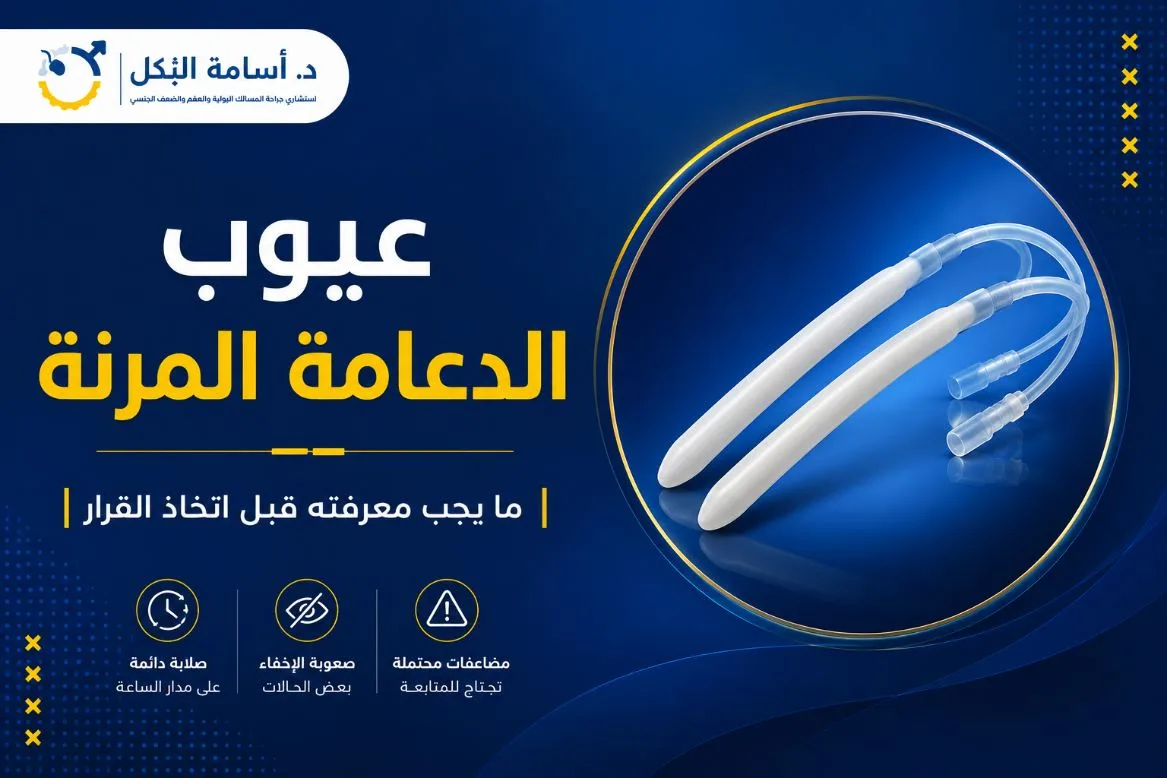 عيوب الدعامة المرنة للعضو الذكري بكل شفافية: هل تناسبك حقاً؟ (دليل 2026)